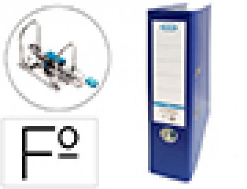 Pasta de alavanca elba cartao forrado pvc com rado top folio lombada 80 mm azul , Elba , 155512 , 4002030135864